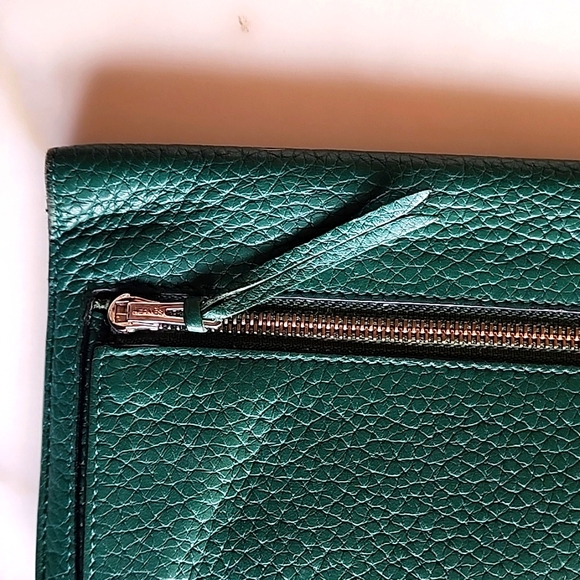 RARE: Hermes Paris Dogon Long Green Wallet - Picture 4 of 15